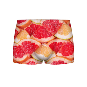 Мужские трусы 3D с принтом ЦИТРУСОВЫЙ МИКС | CITRUS MIX в Тюмени, 50% хлопок, 50% полиэстер | классическая посадка, на поясе мягкая тканевая резинка | citrus | citrus mix | grapefruit | orange | summer | апельсин | витамин | витамины | грейфрут | лето | цитрус | цитрусовая смесь | цитрусовый | цитрусовый микс