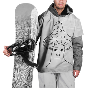 Накидка на куртку 3D с принтом Шрумджек | Shroomjak | Мем в Курске, 100% полиэстер |  | Тематика изображения на принте: kys | meme | shroomjak | вояка | гриб | мем | человек гриб | шрум джек | шрумджек