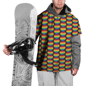 Накидка на куртку 3D с принтом ПОП ИТ СЕРДЦЕ в Тюмени, 100% полиэстер |  | Тематика изображения на принте: pop it | антистресс | игрушка | кнопки | лопни это | паттерн | поп ит | сердце | симпл димпл