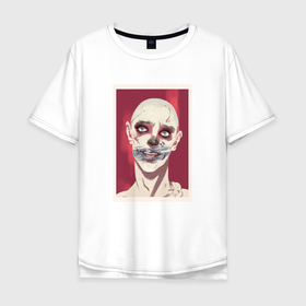 Мужская футболка хлопок Oversize с принтом Накс в Тюмени, 100% хлопок | свободный крой, круглый ворот, “спинка” длиннее передней части | безумный макс | безумный макс дорога ярости | накс | персонаж | рисунок