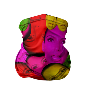 Бандана-труба 3D с принтом Crazy Kim Kardashian в Курске, 100% полиэстер, ткань с особыми свойствами — Activecool | плотность 150‒180 г/м2; хорошо тянется, но сохраняет форму | kardashianfamily | ким кардашьян | мем | реалити | реалитишоу | семейство