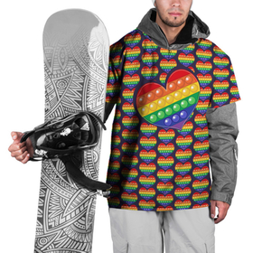Накидка на куртку 3D с принтом Большое сердце ПОП ИТа в Тюмени, 100% полиэстер |  | Тематика изображения на принте: pop it | антистресс | игрушка | кнопки | лопни это | паттерн | поп ит | сердце | симпл димпл