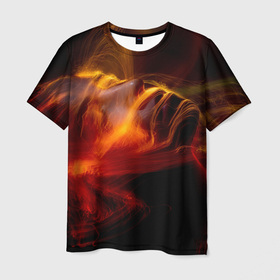 Мужская футболка 3D с принтом Fire Girl в Белгороде, 100% полиэфир | прямой крой, круглый вырез горловины, длина до линии бедер | fire girl | девушка | девушки | женщина | женщины | огненная | огненный | огонь | пламенный | пламя