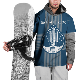 Накидка на куртку 3D с принтом Space X , 100% полиэстер |  | american | company | elon musk | emblem | logo | manufacturer | sign | sky | space | space technology | spacecraft takeoff | stars | suborbital flights