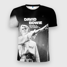 Мужская футболка 3D Slim с принтом Welcome to the Blackout   David Bowie в Кировске, 100% полиэстер с улучшенными характеристиками | приталенный силуэт, круглая горловина, широкие плечи, сужается к линии бедра | david bowie | альтернативный | арт | боуи | глэм | девид | джаз | дэвед | дэвид | музыка | музыкант | певец | поп | психоделический | рок | соул | хард | экспериментальный | электронная | эмбиент