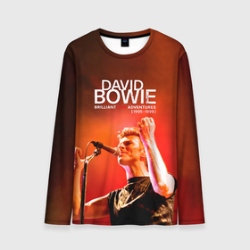 Мужской лонгслив 3D с принтом Brilliant Live Adventures   David Bowie в Санкт-Петербурге, 100% полиэстер | длинные рукава, круглый вырез горловины, полуприлегающий силуэт | david bowie | альтернативный | арт | боуи | глэм | девид | джаз | дэвед | дэвид | музыка | музыкант | певец | поп | психоделический | рок | соул | хард | экспериментальный | электронная | эмбиент