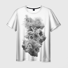 Мужская футболка 3D с принтом TOYOTA SMOKE , 100% полиэфир | прямой крой, круглый вырез горловины, длина до линии бедер | toyota | авто | автомобиль | логотип | марка | машина | надпись | текстура | тоета | тойота