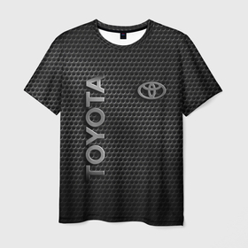 Мужская футболка 3D с принтом TOYOTA STEEL HONEYCOMBS , 100% полиэфир | прямой крой, круглый вырез горловины, длина до линии бедер | toyota | авто | автомобиль | логотип | марка | машина | надпись | соты | сталь | текстура | тоета | тойота