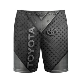 Мужские шорты спортивные с принтом TOYOTA IRON | STEEL в Тюмени,  |  | toyota | авто | автомобиль | логотип | машина | надпись | текстура | тоета | тойота