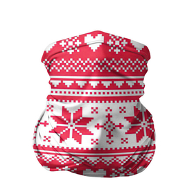 Бандана-труба 3D с принтом Новогодний уют в Белгороде, 100% полиэстер, ткань с особыми свойствами — Activecool | плотность 150‒180 г/м2; хорошо тянется, но сохраняет форму | Тематика изображения на принте: арт | вязаный рисунок | вязь | новый год | рисунок | рождество | сердечки | сердечко | сердца | сердце | снег | снежинка | снежинки