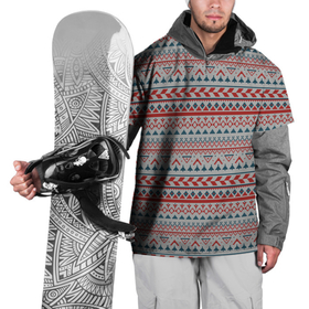 Накидка на куртку 3D с принтом Скандинавский орнамент в Курске, 100% полиэстер |  | елка | зимний | модный | новогодний | орнамент | разноцветный орнамент | рождественский | синий и красный | скандинавский орнамент