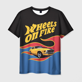 Мужская футболка 3D с принтом Hot Wheels. Хот Вилс , 100% полиэфир | прямой крой, круглый вырез горловины, длина до линии бедер | auto | avto | car | game | hot | hotweels | race | weels | wheels | авто | автоспорт | гонки | игра | игрушка | машина | модель | хот вилс