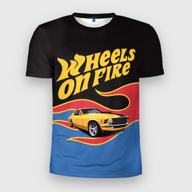 Мужская футболка 3D Slim с принтом Hot Wheels. Хот Вилс в Белгороде, 100% полиэстер с улучшенными характеристиками | приталенный силуэт, круглая горловина, широкие плечи, сужается к линии бедра | auto | avto | car | game | hot | hotweels | race | weels | wheels | авто | автоспорт | гонки | игра | игрушка | машина | модель | хот вилс