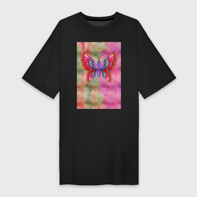 Платье-футболка хлопок с принтом Яркая бабочка  восточный стиль в Кировске,  |  | акварель | акварельный | бабочка | бабочки | восточный | геометрический | девочке | девушке | радуга | радужный | разноцветный | узор | узоры | яркий