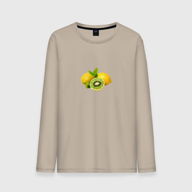 Мужской лонгслив хлопок с принтом Фрукты в Тюмени, 100% хлопок |  | Тематика изображения на принте: киви | лайм | лаймы | лимон | лимоны | фрукт | фрукты | цитрус | цитрусы