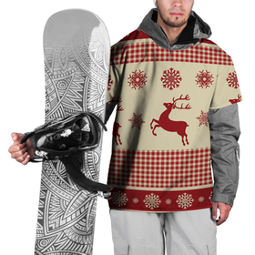 Накидка на куртку 3D с принтом Олени , 100% полиэстер |  | Тематика изображения на принте: арт | вязаный рисунок | вязь | новый год | олени | олень | рисунок | рога | рождество | снег | снежинка | снежинки