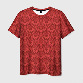 Мужская футболка 3D с принтом Красная готика в Санкт-Петербурге, 100% полиэфир | прямой крой, круглый вырез горловины, длина до линии бедер | арт | вектор | векторный рисунок | гот | готика | готическое | красный | рисунок