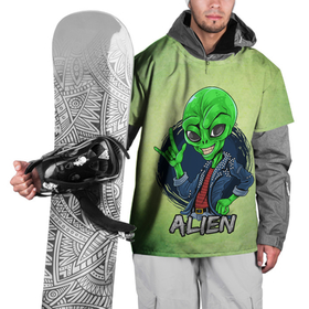 Накидка на куртку 3D с принтом Alien в Екатеринбурге, 100% полиэстер |  | Тематика изображения на принте: alien | арт | графика | инопланетянин | нло | пришелец