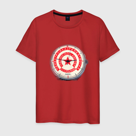 Мужская футболка хлопок с принтом Перестройка в Белгороде, 100% хлопок | прямой крой, круглый вырез горловины, длина до линии бедер, слегка спущенное плечо. | часы перестройка звезда ссср