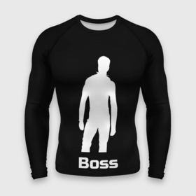 Мужской рашгард 3D с принтом Boss of the gym on black в Белгороде,  |  | boss | boss of the gym | darkholme | gachi | gachimuchi | gym | jabroni | van | босс | вэн | гачи | качалка