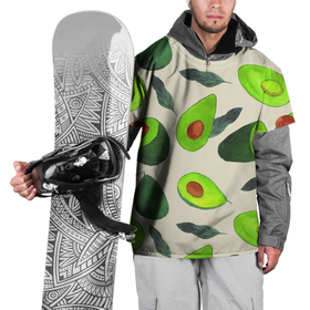 Накидка на куртку 3D с принтом Авокадо   фруктовый паттерн в Новосибирске, 100% полиэстер |  | Тематика изображения на принте: авокадо | дерево | здоровье | зелёный | костояка | лист | паттерн | полезный | половина | урожай | фрукт | целый | экзотический
