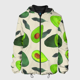 Мужская куртка 3D с принтом Авокадо   фруктовый паттерн в Новосибирске, ткань верха — 100% полиэстер, подклад — флис | прямой крой, подол и капюшон оформлены резинкой с фиксаторами, два кармана без застежек по бокам, один большой потайной карман на груди. Карман на груди застегивается на липучку | авокадо | дерево | здоровье | зелёный | костояка | лист | паттерн | полезный | половина | урожай | фрукт | целый | экзотический