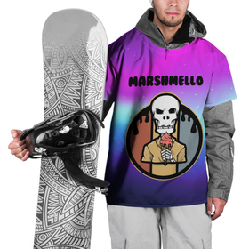 Накидка на куртку 3D с принтом MARSHMELLO | МАРШМЕЛЛОУ (Z) , 100% полиэстер |  | dj | marshmello | marshmelo | маршмелло | маршмеллоу | маршмелоу