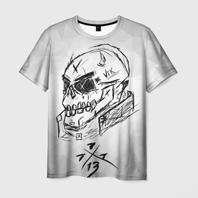 Мужская футболка 3D с принтом SKULL BY VIK CANEMIRA в Екатеринбурге, 100% полиэфир | прямой крой, круглый вырез горловины, длина до линии бедер | 77713 | skull | vikcanemira | логотип | цифры | череп