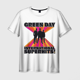 Мужская футболка 3D с принтом International Superhits Green Day в Новосибирске, 100% полиэфир | прямой крой, круглый вырез горловины, длина до линии бедер | american idiot | green day | альтернативный | билли джо армстронг | греен дай | грин дей | гриндей | группа | зелёный день | майк дёрнт | музыка | панк | поп | поппанк | рок | тре кул