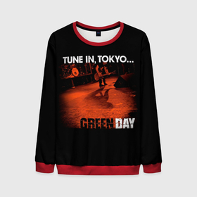 Мужской свитшот 3D с принтом Tune In, Tokyo... Green Day в Санкт-Петербурге, 100% полиэстер с мягким внутренним слоем | круглый вырез горловины, мягкая резинка на манжетах и поясе, свободная посадка по фигуре | american idiot | green day | альтернативный | билли джо армстронг | греен дай | грин дей | гриндей | группа | зелёный день | майк дёрнт | музыка | панк | поп | поппанк | рок | тре кул