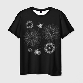 Мужская футболка 3D с принтом Такие цветы в Екатеринбурге, 100% полиэфир | прямой крой, круглый вырез горловины, длина до линии бедер | абстракция | звезды | минимализм | снежинки | цветы