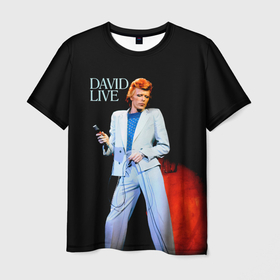 Мужская футболка 3D с принтом David Live   David Bowie в Курске, 100% полиэфир | прямой крой, круглый вырез горловины, длина до линии бедер | david bowie | альтернативный | арт | боуи | глэм | девид | джаз | дэвед | дэвид | музыка | музыкант | певец | поп | психоделический | рок | соул | хард | экспериментальный | электронная | эмбиент