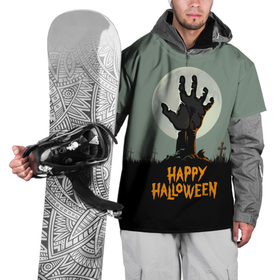 Накидка на куртку 3D с принтом Happy Halloween в Тюмени, 100% полиэстер |  | halloween | holiday | pumpkin | samayn | vampire | zombie | вампир | ведьма | вечеринка | день всех святых | зомби | карнавал | маскарад | мертвец | оборотень | привидение | самайн | светильник джека | страшный джек | труп
