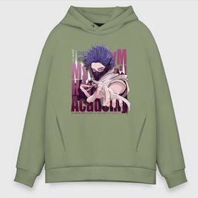 Мужское худи Oversize хлопок с принтом AnimeArt_Boku no Hero Academia в Курске, френч-терри — 70% хлопок, 30% полиэстер. Мягкий теплый начес внутри —100% хлопок | боковые карманы, эластичные манжеты и нижняя кромка, капюшон на магнитной кнопке | 