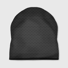 Шапка 3D с принтом чёрный карбоновый фон в Кировске, 100% полиэстер | универсальный размер, печать по всей поверхности изделия | Тематика изображения на принте: абстракция | текстура | узор