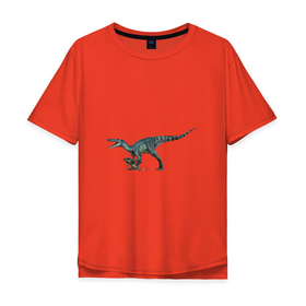 Мужская футболка хлопок Oversize с принтом Барионикс , 100% хлопок | свободный крой, круглый ворот, “спинка” длиннее передней части | арт | барионикс | динозавр | доисторические | рисунок | хищник