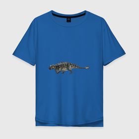 Мужская футболка хлопок Oversize с принтом Анкилозавр , 100% хлопок | свободный крой, круглый ворот, “спинка” длиннее передней части | анкилозавр | арт | бронированный | бронированный динозавр | булава | динозавр | доисторические | рисунок | шип | шипы