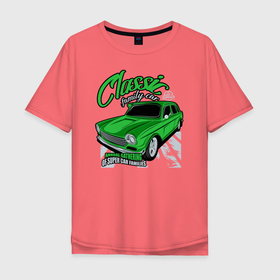 Мужская футболка хлопок Oversize с принтом Авто для семьи в Тюмени, 100% хлопок | свободный крой, круглый ворот, “спинка” длиннее передней части | зеркало | капот | колесо | ретро | стекло | фара