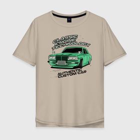 Мужская футболка хлопок Oversize с принтом Авто с классическим движком в Тюмени, 100% хлопок | свободный крой, круглый ворот, “спинка” длиннее передней части | зеркало | капот | колесо | ретро | стекло | фара