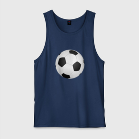 Мужская майка хлопок с принтом Футбольный мяч , 100% хлопок |  | мяч | мячи | мячик | мячики | футбол | футбольные | футбольный