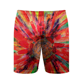 Мужские шорты спортивные с принтом Освобождение от 3D ,  |  | краски | рисунок | солнце | творчество | фантазия