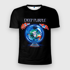 Мужская футболка 3D Slim с принтом Slaves and Masters   Deep Purple , 100% полиэстер с улучшенными характеристиками | приталенный силуэт, круглая горловина, широкие плечи, сужается к линии бедра | deep purple | альбом | гловер | группа | дееп | деп | ди | дип перпл | диперпл | дипперпл | иэн гиллан | иэн пэйс | лого | логотип | метал | морс | пепл | прогрессивный | психоделический | рок | символ | хард