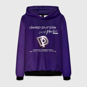 Мужская толстовка 3D с принтом Deep Purple   Live at Montreux 1996 в Белгороде, 100% полиэстер | двухслойный капюшон со шнурком для регулировки, мягкие манжеты на рукавах и по низу толстовки, спереди карман-кенгуру с мягким внутренним слоем. | deep purple | альбом | гловер | группа | дееп | деп | ди | дип перпл | диперпл | дипперпл | иэн гиллан | иэн пэйс | лого | логотип | метал | морс | пепл | прогрессивный | психоделический | рок | символ | хард