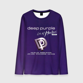 Мужской лонгслив 3D с принтом Deep Purple   Live at Montreux 1996 в Екатеринбурге, 100% полиэстер | длинные рукава, круглый вырез горловины, полуприлегающий силуэт | Тематика изображения на принте: deep purple | альбом | гловер | группа | дееп | деп | ди | дип перпл | диперпл | дипперпл | иэн гиллан | иэн пэйс | лого | логотип | метал | морс | пепл | прогрессивный | психоделический | рок | символ | хард