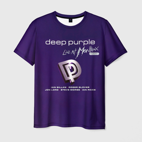 Мужская футболка 3D с принтом Deep Purple   Live at Montreux 1996 в Новосибирске, 100% полиэфир | прямой крой, круглый вырез горловины, длина до линии бедер | deep purple | альбом | гловер | группа | дееп | деп | ди | дип перпл | диперпл | дипперпл | иэн гиллан | иэн пэйс | лого | логотип | метал | морс | пепл | прогрессивный | психоделический | рок | символ | хард