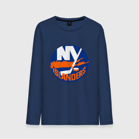 Мужской лонгслив хлопок с принтом NY ISLANDERS в Белгороде, 100% хлопок |  | спорт | спортивные принты | хоккей | хоккейные команды | хоккейные принты