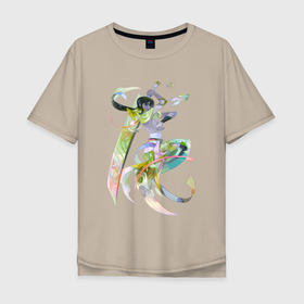 Мужская футболка хлопок Oversize с принтом Берсерк моря в Кировске, 100% хлопок | свободный крой, круглый ворот, “спинка” длиннее передней части | арт | воин | воин моря | море | рисунок | русалка | рыба