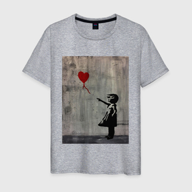 Мужская футболка хлопок с принтом Граффити Banksy , 100% хлопок | прямой крой, круглый вырез горловины, длина до линии бедер, слегка спущенное плечо. | banksy | бэнкси | граффити | легенда | стрит арт