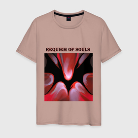 Мужская футболка хлопок с принтом REQUIEM в Санкт-Петербурге, 100% хлопок | прямой крой, круглый вырез горловины, длина до линии бедер, слегка спущенное плечо. | dota2 | requiem | requiem of souls | shadow fiend | дота2 | реквием