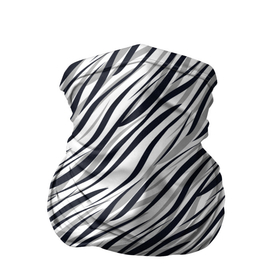 Бандана-труба 3D с принтом Черно белый полосатый тигровый в Петрозаводске, 100% полиэстер, ткань с особыми свойствами — Activecool | плотность 150‒180 г/м2; хорошо тянется, но сохраняет форму | Тематика изображения на принте: модный | монохромный | полосатый | серый и черный | современный | тигровый | черный и белый